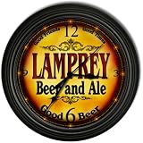 LAMPREY 'S Beer and Ale Cascading Pub Wall Clock