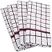 DII 100% Cotton, Machine Washable, Ultra Absorbant, Basic Everyday 16 x 26 Terry Kitchen Dish towel, Set of 4- Wine Window Pane