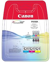 Canon CLI 521 Color Multipack Cartouche d'encre d'origine Jaune, Cyan, magenta from Canon