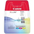 Canon CLI-521 Tintenpatronen Multipack (cyan, magenta, gelb)