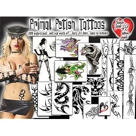 Primal Fetish Temporary Tattoos