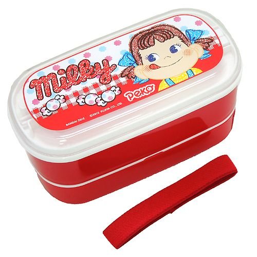 不二家のペコちゃん◎お箸付き2段ランチボックス（弁当箱）☆企業キャラ（ランチグッズ）通販☆/