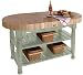 John Boos & Co. American Heritage Collection Alabaster Harvest Table 60x30x4-in.