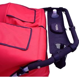 Tike Tech Double Stroller Water Bottle Holder, Black