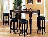 Home Elegance 1303-3 3PCS Dark Cherry Veneer Pub Dining Set