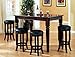 Home Elegance 1303-3 3PCS Dark Cherry Veneer Pub Dining Set