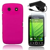 BlackBerry Torch 9850/9860 - Hot Pink Soft Silicone Skin Case Cover + Car C ....