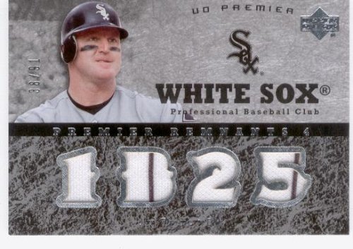 2007 Upper Deck Premier Remnants Quad #JT Jim Thome - Chicago White Sox - Serial #d 38/91 - Game Used Jersey Swatch