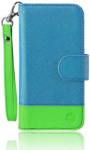 monsoon NAPLES Wallet Case Cover for Apple iPhone 5 5s Case Wallet (BLUE / GREEN)
