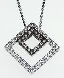 0.21ct H-SI Diamonds+ 0.08ct Brown Diamonds Set In Black 3.66Gram 18CT White Gold Pendant And Chain