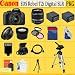 Canon EOS Rebel T2i SLR Digital Camera Kit with Canon 18-55mm IS Lens + HUGE ACCESSORIES PACKAGE INCLUDING TELEPHOTO LENS + WIDE ANGLE MACRO LENS + 3 PC FILTER KIT + DIGITAL FLASH + 32GB SDHC MEMORY CARD + MEMORY CARD READER + SOFT DELUXE CARRYING CASE + TRIPOD  MUCH MORE !!