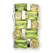 Sterling Silver Peridot & Citrine Pendant