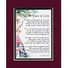 "50 Years of Love" Touching 8x10 Poem. A Gift For A 50th Wedding Anniversary, Double-matted In Burgundy/Dark Green, And Enhanced With Watercolor Graphics.
