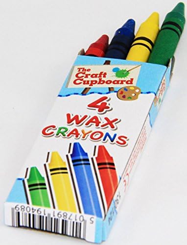The Craft Cupboard 3 Pack Of 4 Wax Crayons Party Bag Filler Red
