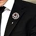 Argositment Wedding White Edge Boutonniere for Men's Suit Handmade Lapel Pin Flower (Pkg of 11 Color)