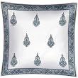 Throw Pillow Covers Cotton Asian-Influence Block Print