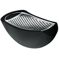 Alessi AARU01 B Parmenide, Reibe mit K�sedose aus thermoplastischem Harz, schwarz und Edelstahl gl�nzend poliert