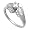 Sterling Silver Ring - Clear CZs - Prong Set - 10 mm x 2 mm, Size 5