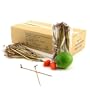 10,000 Piece Case Pack of 5.9" Tea Colored Knotted End Bamboo Cocktail Picks, 10bags X 100pc/bag=1,000 pc/box X 10boxes/case
