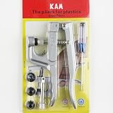 KAM Snap Press Plier Hand Setter Tool, Awl, and 4 Dies Sizes (T3, T5, T8A and T8B) for KAM Plastic/Resin Snaps use to make Cloth Diapers/Bibs/Mama Pads/PUL and More