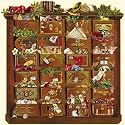 Nostalgische Weihnachtskommode: Zettelkalender. Der besondere Adventskalender f&uuml;r Erwachsene/24 eingesteckte Zettelchen, Gold-Glimmer