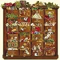Nostalgische Weihnachtskommode: Zettelkalender. Der besondere Adventskalender f�r Erwachsene/24 eingesteckte Zettelchen, Gold-Glimmer