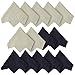 (14 Pack) QKOO Microfiber Cleaning Cloths for Camera Lenses, Camera Screens, Digital DSLR Cameras, Digital SLRs, Glasses, Phones (7 Black, 7 Grey ; 7 x 8 inches (18cm x 20cm))