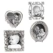 Assorted Mini Frames Set of 4 - Pewter (2x2.5")