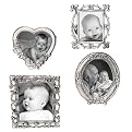 Assorted Mini Frames Set of 4 - Pewter (2x2.5")
