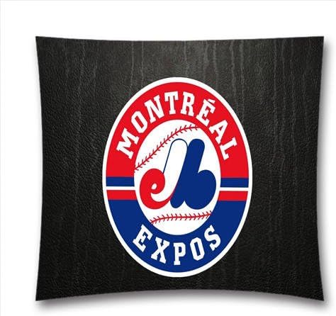 Penny G Blooded MLB Square Throw Pillow Cushion Covers, Montreal Expos Cotton Pillowcase for Couch, Sofa and Bed, 18x18 Inch (45x45 cm)-Thanksgiving Day, Christmas Gift