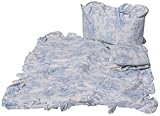 Baby Doll Bedding Toile Cradle Set, Blue