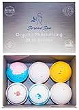 Bath Bombs by Serene Spa (Set of 6) - Proudly Handmade in the USA with Organic Moisturizing Shea Butter, Cocoa Butter & All Natural Essential Oils - Ultra Lush Aromatherapy Fizzies Set Makes Perfect Gift