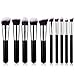 Natural Glamor 10 Piece Professional Kabuki Makeup Brush Set for Foundation, Blending, Contouring, Highlighting and Eyeshadow