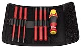 Wera KK VDE 60i/68i/7 Insulated Interchangeable BladePouch Set (SL/PH/SQ), 7 Piece
