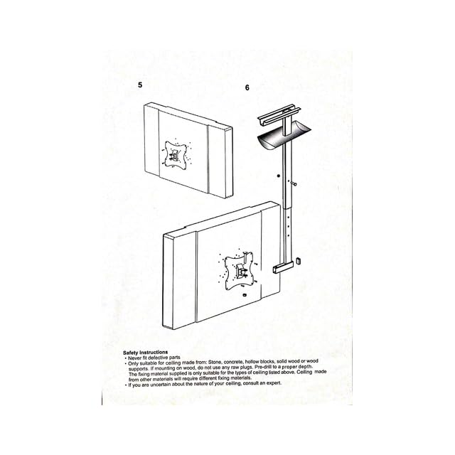 Videosecu Lcd Tv Monitor Ceiling Mount Fits Most 23 37 Lcd Led