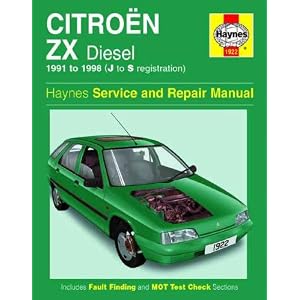 Citroen ZX Diesel 1991-93, 1905cc Service and Repair Manual (Haynes Service and Repair Manuals)