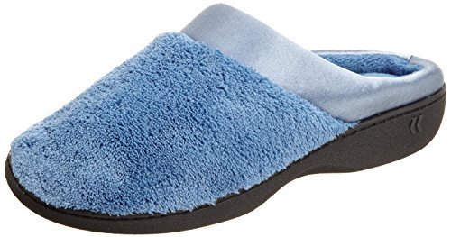 On Your Feet Women's Micro Terry PillowStep Satin Cuff Clog Denim Large 8.5-9
