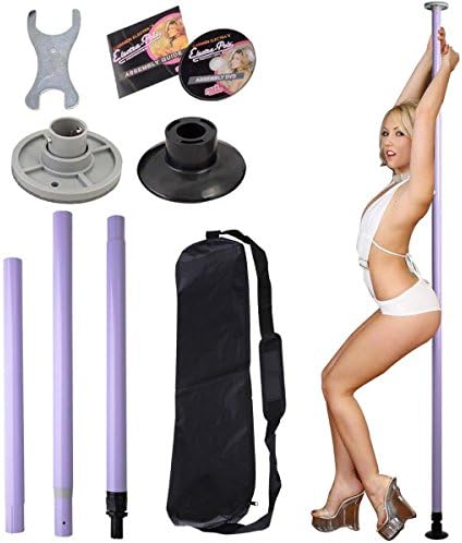 ComfyZone Dance Pole Full Kit Portable Stripper Exercise Party Dancing Purple
