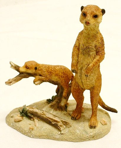 6 Meerkat & Baby Statue Ornament -  Sleeping Baby 