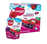 Revolution Foods Organic Mashups Squeezable Fruit, Berry, 3.17-Ounce Pouches (Pack of 24)