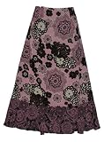  : Flounce Prairie Skirt/Midlength/Purple Floral