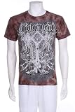 Tie Dye Judgement Cross Revelation Screen Printed Short Sleeve Crew Neck Cotton Mens Fashion T-Shirt -- Clearance Sale !