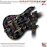 Kearas Peace Signs on Black Skin fits Band Hero, Guitar Hero 5 & World Tour ....