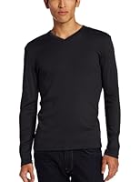 Calvin Klein Men's Long-Sleeve Ribbed V-Neck T-Shirt