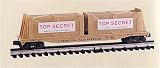 TRAIN O UNITED STATES NAVY FLAT CAR WITH TWO TOP SECRET CRATES