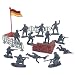 Plastic Army Men Gray German Soldier Figures 38 piece Play Set 54mm (1/32nd scale) by Hingfat