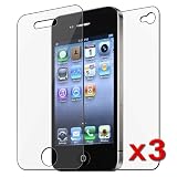 eForCity 1 Front & 1 Back Reusable Screen Protector Compatible With Apple� iPhone� 4 iPhone� 4S AT&T, Sprint, Version 16GB 32GB 64GB