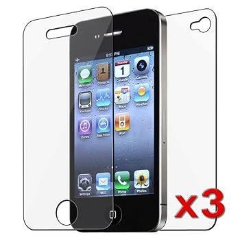 Set A Shopping Price Drop Alert For eForCity 1 Front & 1 Back Reusable Screen Protector Compatible With Apple® iPhone® 4 iPhone® 4S AT&T, Sprint, Version 16GB 32GB 64GB