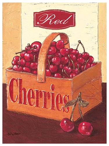 Eurographics BB1146 Bj&ouml;rn Baar, Red Cherrries 18 x 24 cm, Hochwertiger Kunstdruck - Kochen