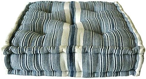 RANGILA Tufted Indian Handmade Tribal Handloom Fabric Floor Cushion; Yoga Pillow